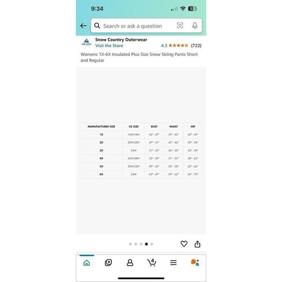 Snow Country Outerwear Rider Pant Black Snow Pants Plus Size New in Package - Picture 3 of 9